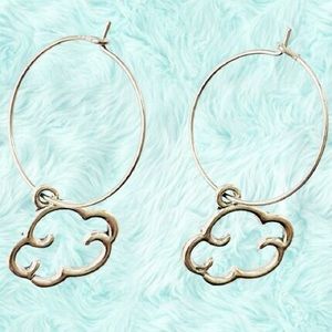 cloud hoop earrings